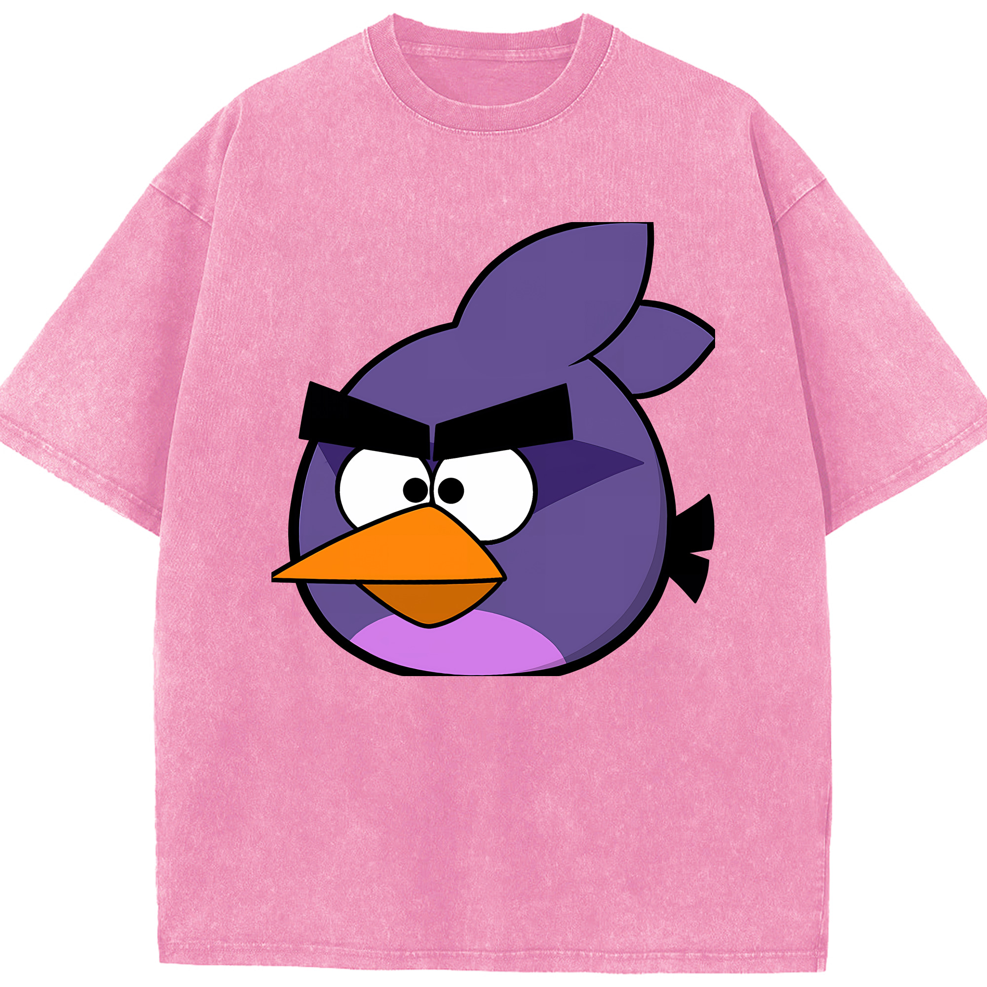 （画像用） Angry Birds アングリーバード 綿100% ヴィンテージ風 半袖Tシャツ（フロントプリント）